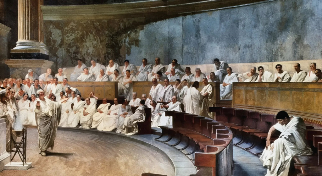 Cicero Denounces Catiline In The Roman Senate By Cesare Maccari